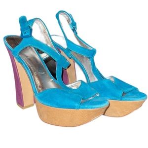 Women’s Pella Moda Multicolor Platform Wedge Heels Size 8.5